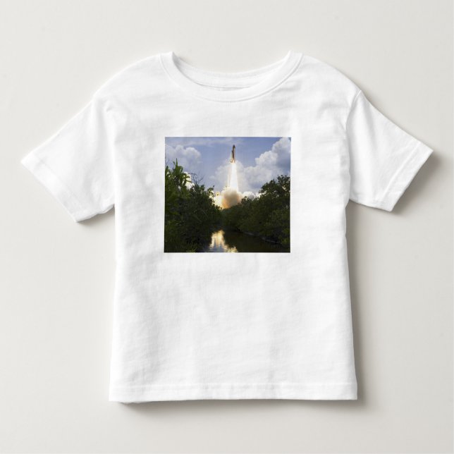 Space Shuttle Atlantis hebt 26 Kleinkind T-shirt (Vorderseite)