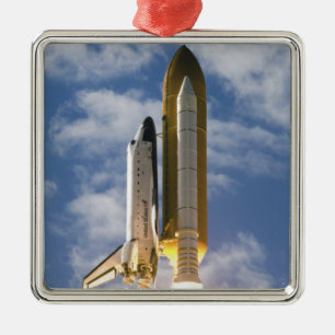 Space Shuttle Atlantis hebt 6 Silbernes Ornament
