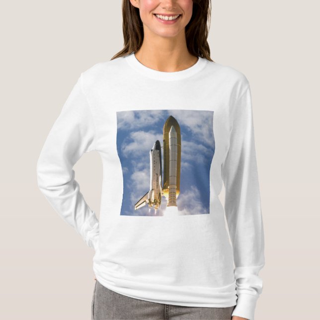 Space Shuttle Atlantis hebt 6 T-Shirt (Vorderseite)