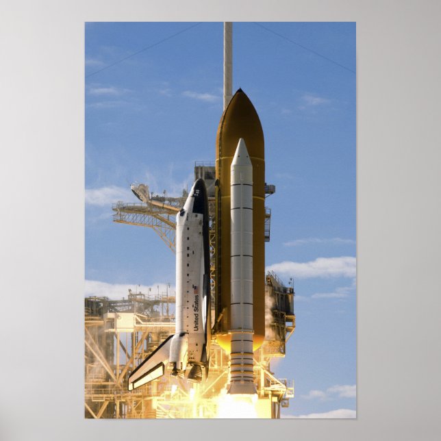 Space Shuttle Atlantis hebt 8 Poster (Vorne)