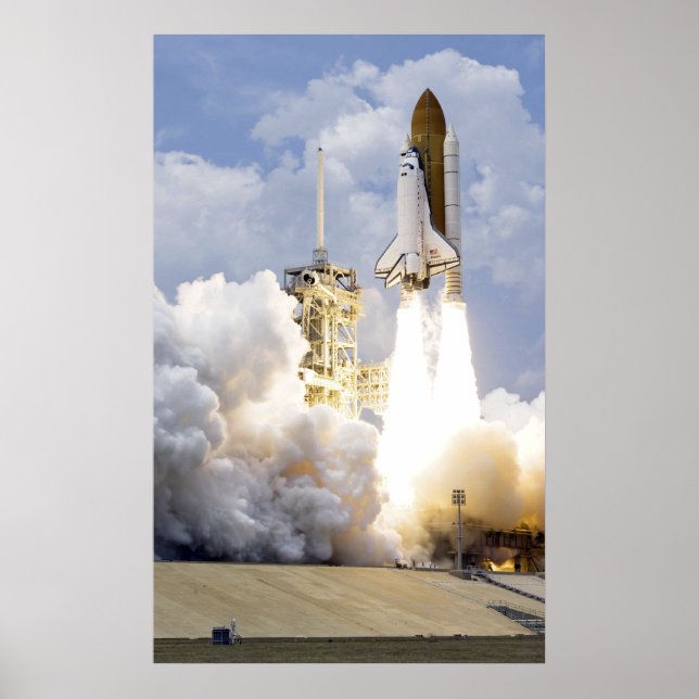 Space Shuttle Atlantis hebt ab Poster (Vorne)