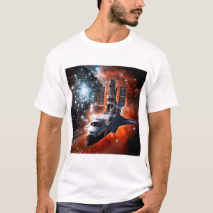 Space Shuttle Atlantis Hubble-Teleskop Kunstwerk T-Shirt