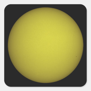 Space Shuttle Atlantis in der Silhouette Quadratischer Aufkleber