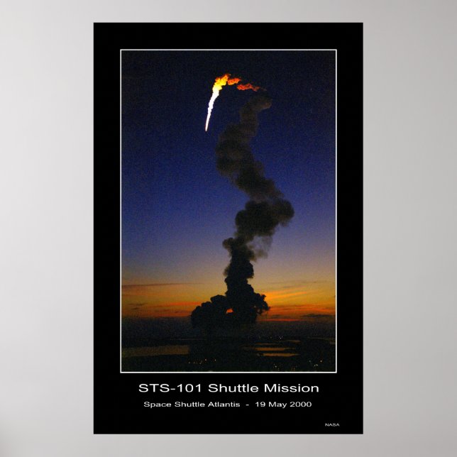 Space Shuttle Atlantis Lift-off - 19. Mai 2000 Poster (Vorne)