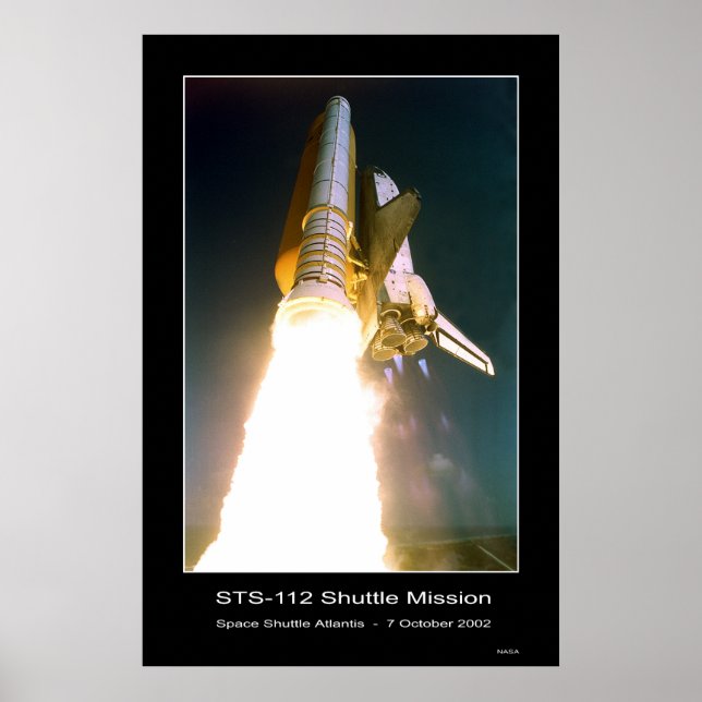 Space Shuttle Atlantis Lift-off - 7. Oktober 2002 Poster (Vorne)