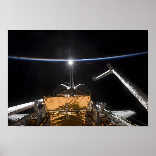 Space Shuttle Atlantis Nutzlastschacht Poster (Vorne)