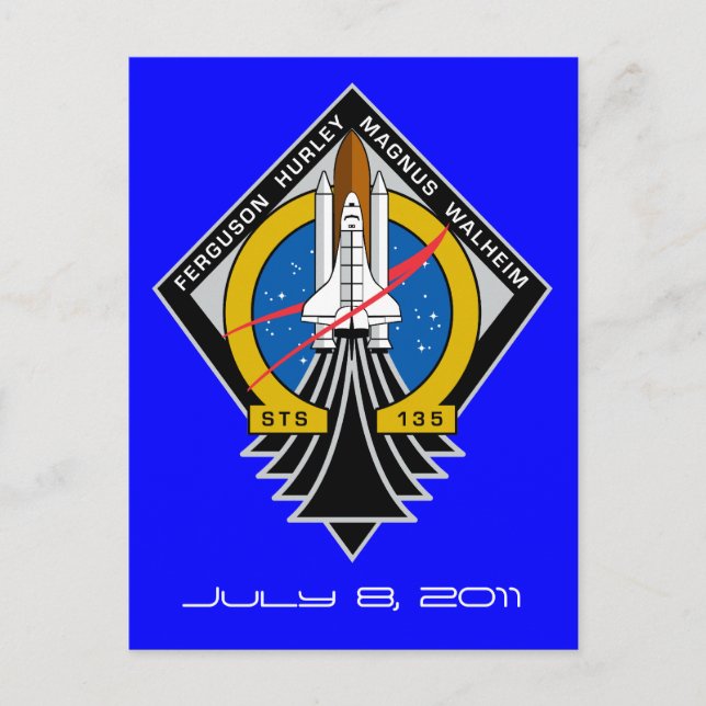 Space Shuttle Atlantis Postkarte (Vorderseite)