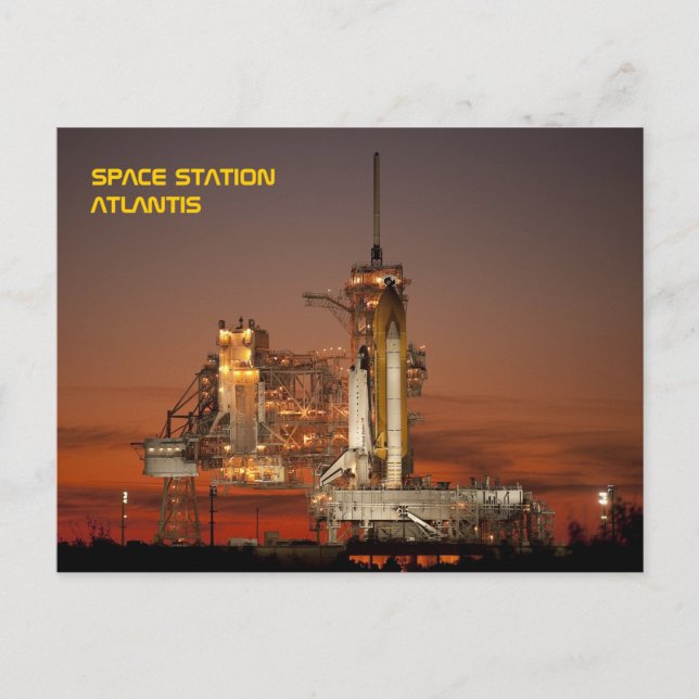 Space Shuttle Atlantis Postkarte (Vorderseite)