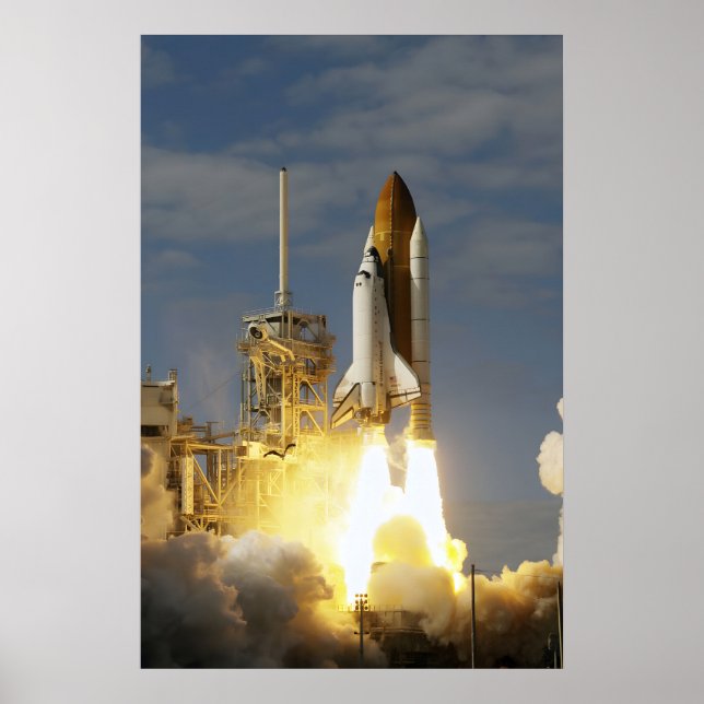 Space-Shuttle-Atlantis-Startposter NASA STS-122 Poster (Vorne)