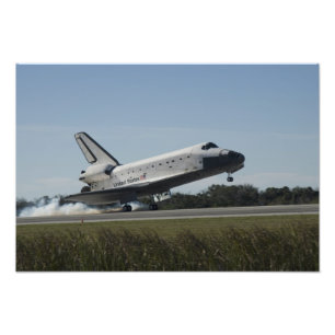 Space Shuttle Atlantis Touchs 2 Fotodruck