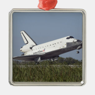Space Shuttle Atlantis Touchs auf der Start-und La Ornament Aus Metall