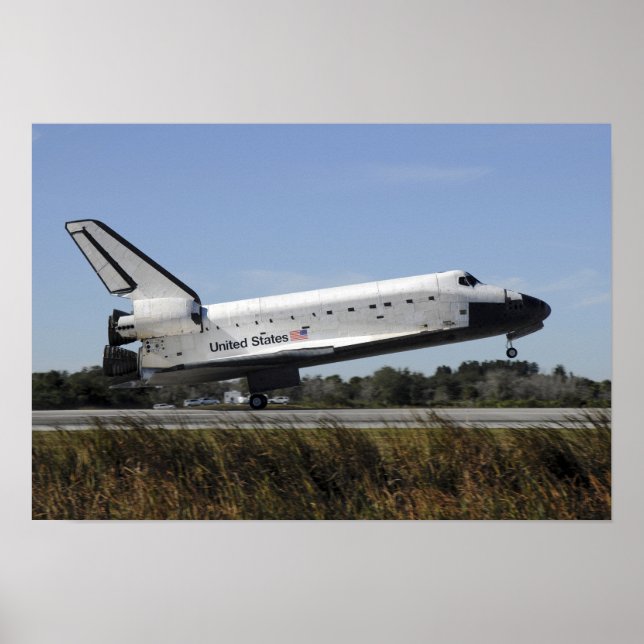 Space Shuttle Atlantis Touchs runter Poster (Vorne)