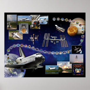 Space Shuttle Atlantis Tributposter Poster