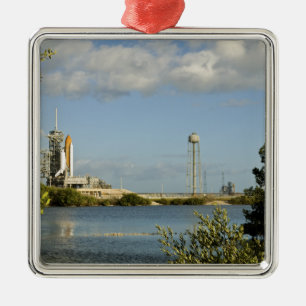 Space Shuttle Atlantis und Endeavour Silbernes Ornament