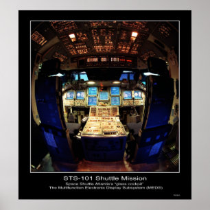 Space Shuttle Atlantis's "Glascockpit" Poster