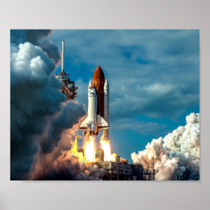 Space Shuttle-Aufzug aus dem Weltraumposter Poster