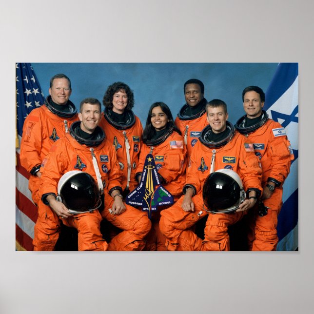 Space Shuttle Columbia Crew Portrait (STS-107) Poster (Vorne)