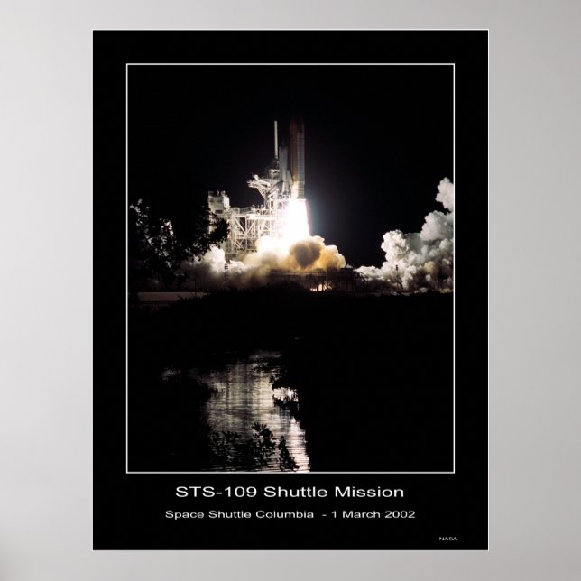 Space Shuttle Columbia Lift-off - März 1, 2002 Poster (Vorne)