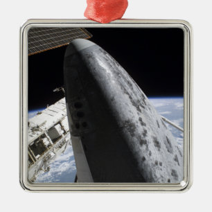 Space Shuttle Discovery 14 Silbernes Ornament