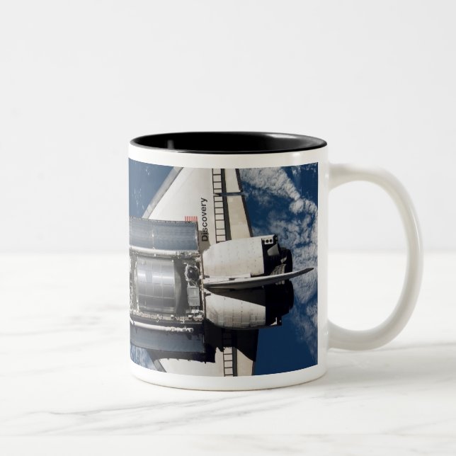 Space Shuttle Discovery 16 Zweifarbige Tasse (Rechts)