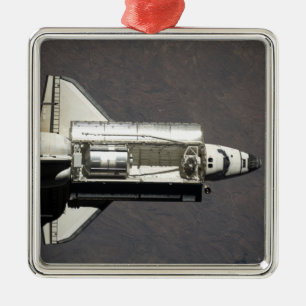 Space Shuttle Discovery 2 Silbernes Ornament