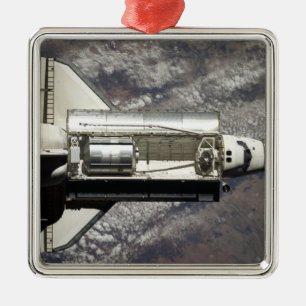 Space Shuttle Discovery 3 Silbernes Ornament