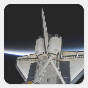 Space Shuttle Discovery 6 Quadratischer Aufkleber