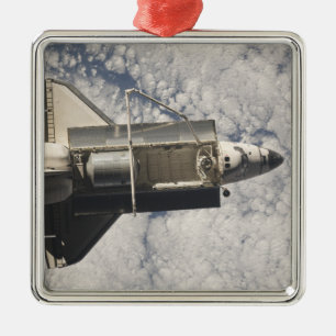 Space Shuttle Discovery 7 Silbernes Ornament