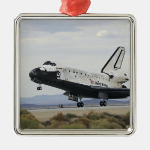 Space Shuttle Discovery - das wichtigste Fahrwerk Silbernes Ornament