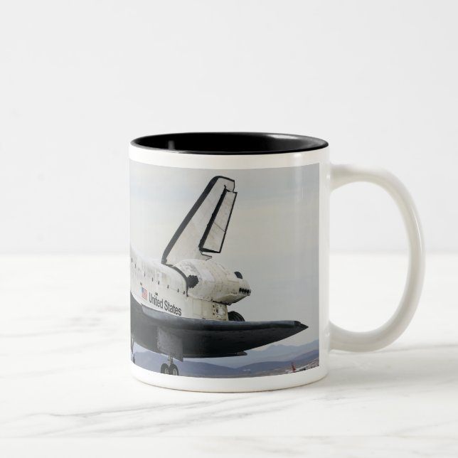 Space Shuttle Discovery - das wichtigste Fahrwerk Zweifarbige Tasse (Rechts)