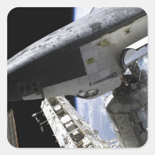 Space Shuttle Discovery dotiert Quadratischer Aufkleber