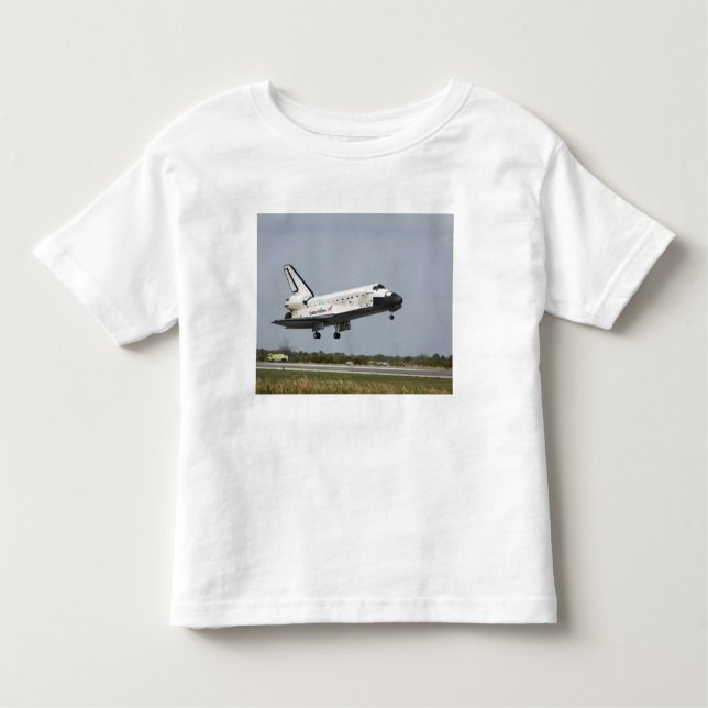 Space Shuttle Discovery geht Landung 3 an Kleinkind T-shirt (Vorderseite)