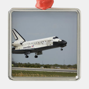 Space Shuttle Discovery geht Landung 3 an Ornament Aus Metall
