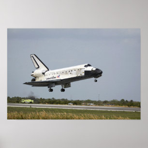 Space Shuttle Discovery geht Landung 3 an Poster