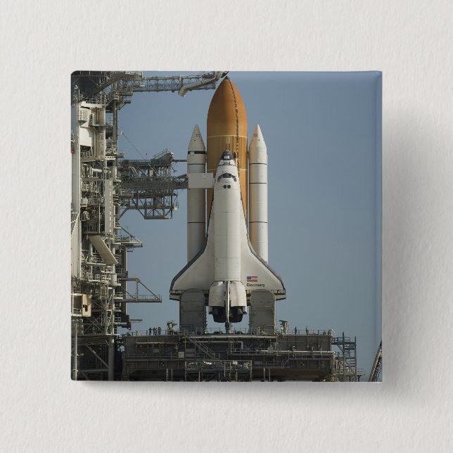 Space Shuttle Discovery ist bereit Button (Vorderseite)