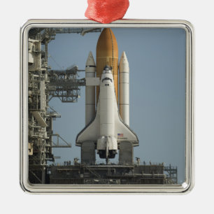 Space Shuttle Discovery ist bereit Silbernes Ornament