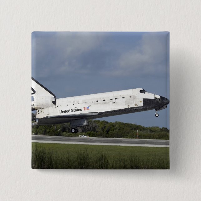 Space Shuttle Discovery landet auf der Runway 33 3 Button (Vorderseite)