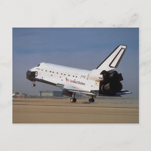 Space Shuttle Discovery, Mojave Wüste, Kalifornien Postkarte (Vorderseite)