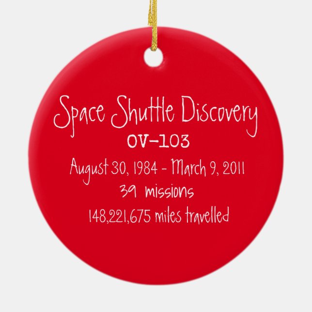 Space Shuttle Discovery Ornament (Hinten)