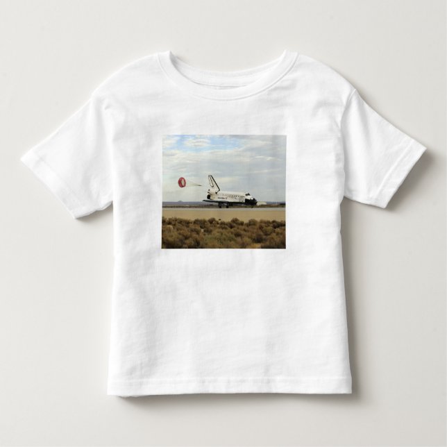 Space Shuttle Discovery stellt seinen Drag-Rute be Kleinkind T-shirt (Vorderseite)