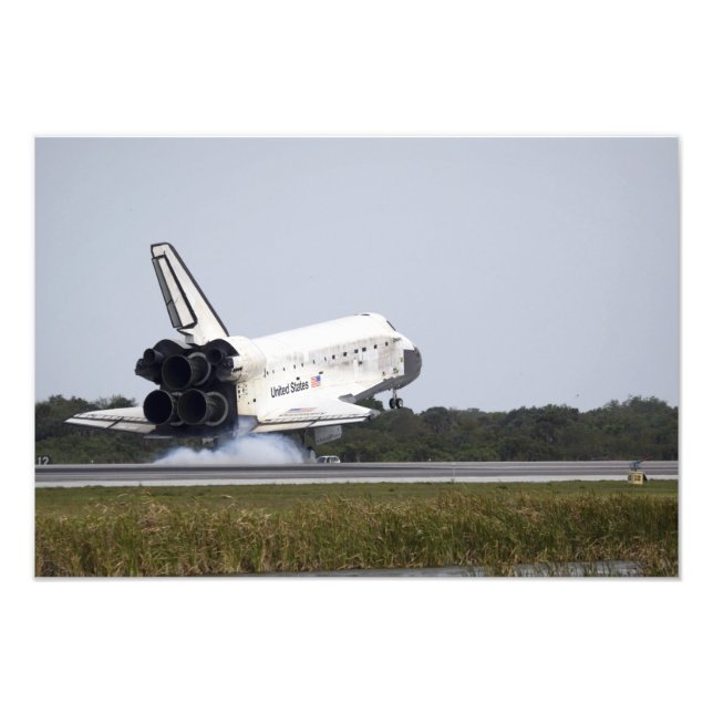 Space Shuttle Discovery Touchs 3 Fotodruck (Vorne)