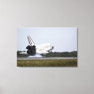 Space Shuttle Discovery Touchs runter 2 Leinwanddruck