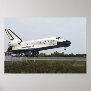 Space Shuttle Discovery Touchs runter 2 Poster