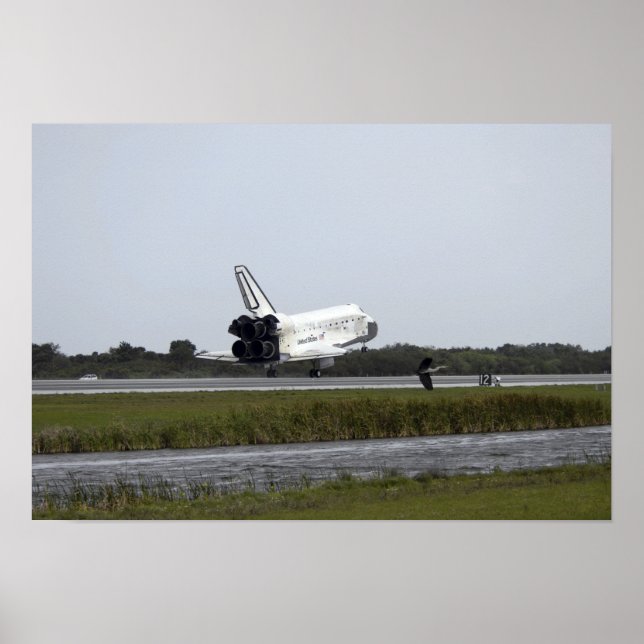 Space Shuttle Discovery Touchs runter Poster (Vorne)