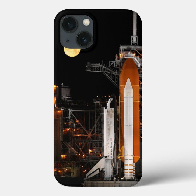 Space Shuttle Discovery und Mond Case-Mate iPhone Hülle (Rückseite)