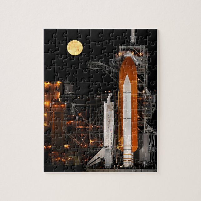 Space Shuttle Discovery und Mond Puzzle (Vertikal)