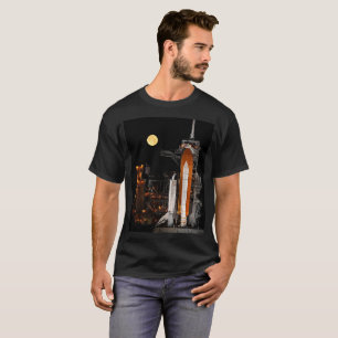Space Shuttle Discovery und Mond T-Shirt