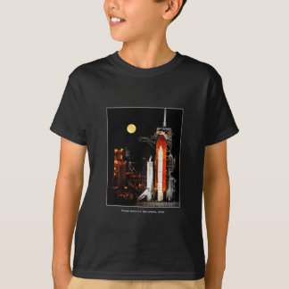 Space Shuttle Discovery und Vollmond 2009 Junge T-Shirt