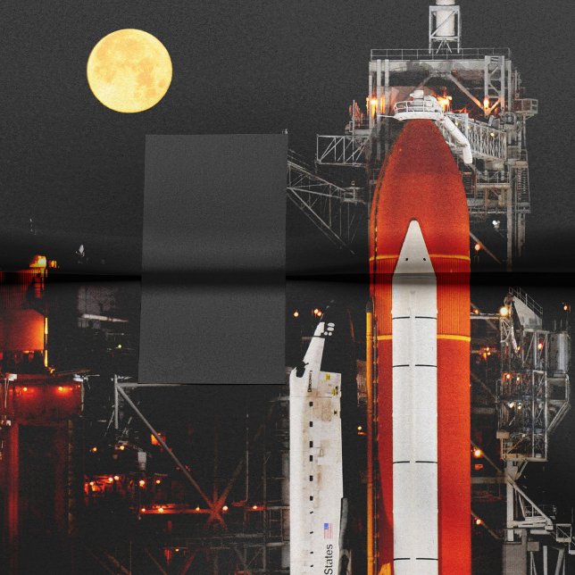 Space Shuttle Discovery und Vollmond 2009 Seidenpapier (Von Creator hochgeladen)
