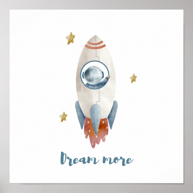 Space Shuttle Dream mehr weiße Farbe Poster (Vorne)